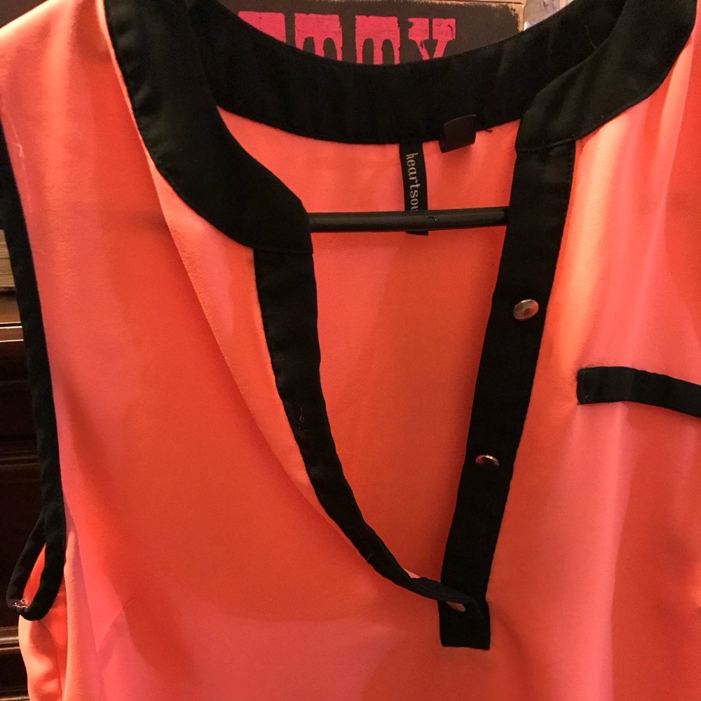 Coral colored shirt